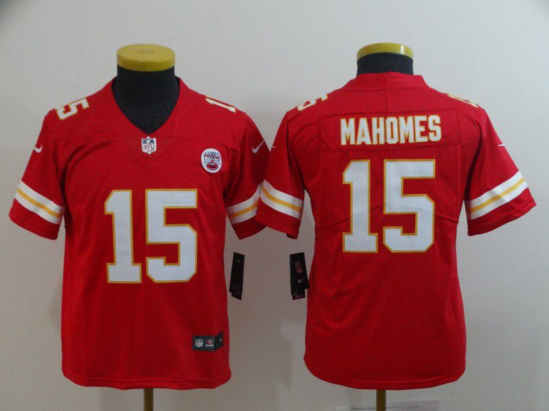 Youth Kansas City Chiefs #15 Mahomes Red Nike Vapor Untouchable Limited NFL Jersey